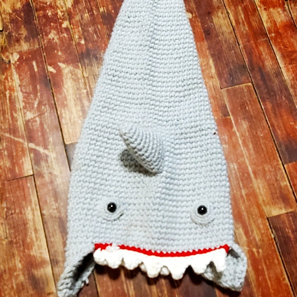 Crocheted Shark Hat